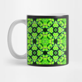 Pretty Green Leaves Lucky Clover Greenery Pattern 5 Mug